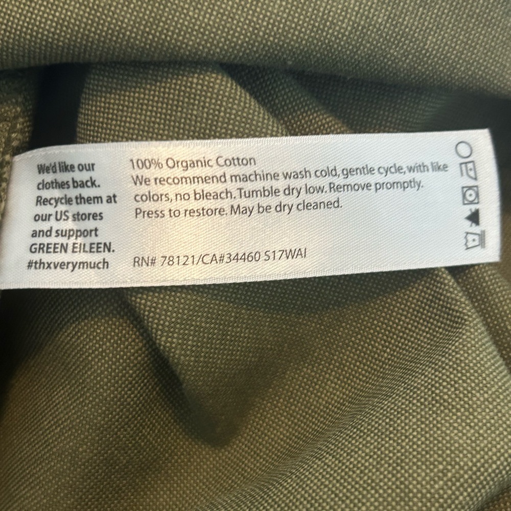Eileen Fisher Organic Cotton Boatneck Shirt Dress - Picture 7 of 8